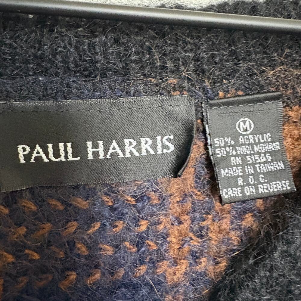 Vintage Paul Harris Mohair Blend Plaid Sweater M Dark Academia Fall Photos - Picture 6 of 10